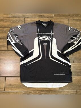 Answer Racing Shirt Mens Gray Black Jersey Moto Motocross Dirt Bike XL